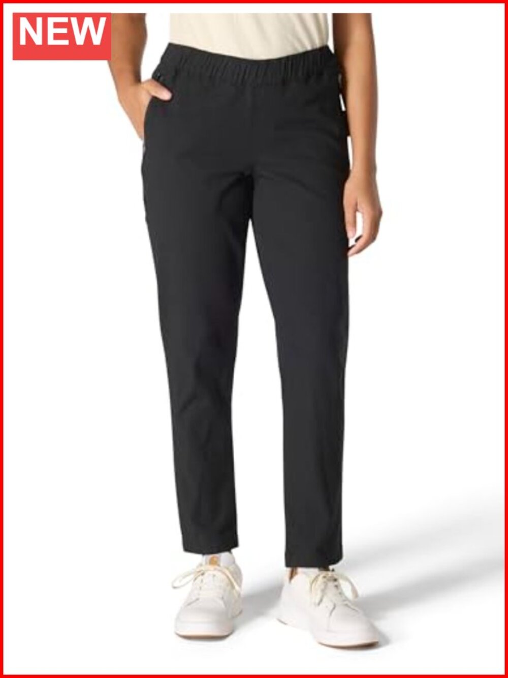 Relaxed Fit Ripstop Work Pant Cargo Pull On Mid Rise Tapered